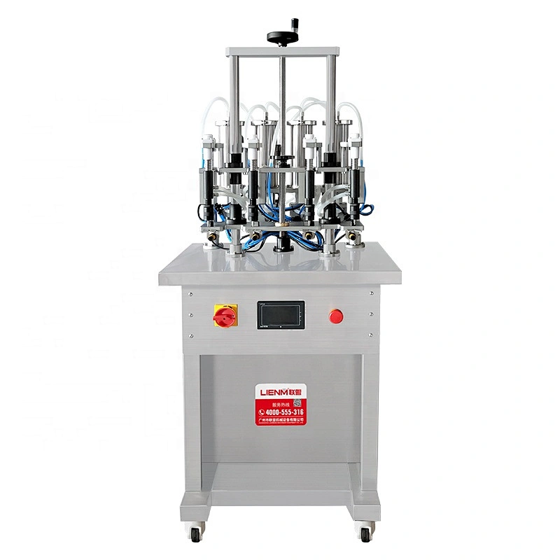 Explosion Proof 4 heads Semi automatic Filling Machine Perfume vacuum liquid filler equipment for glass bottles