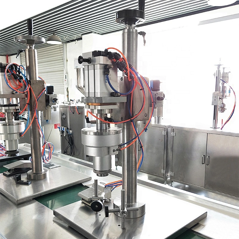 LIENM Pneumatic Crimper Crimping Machine Price Manual Sealer Semi Auto Crimp Machine for Perfume Bottles