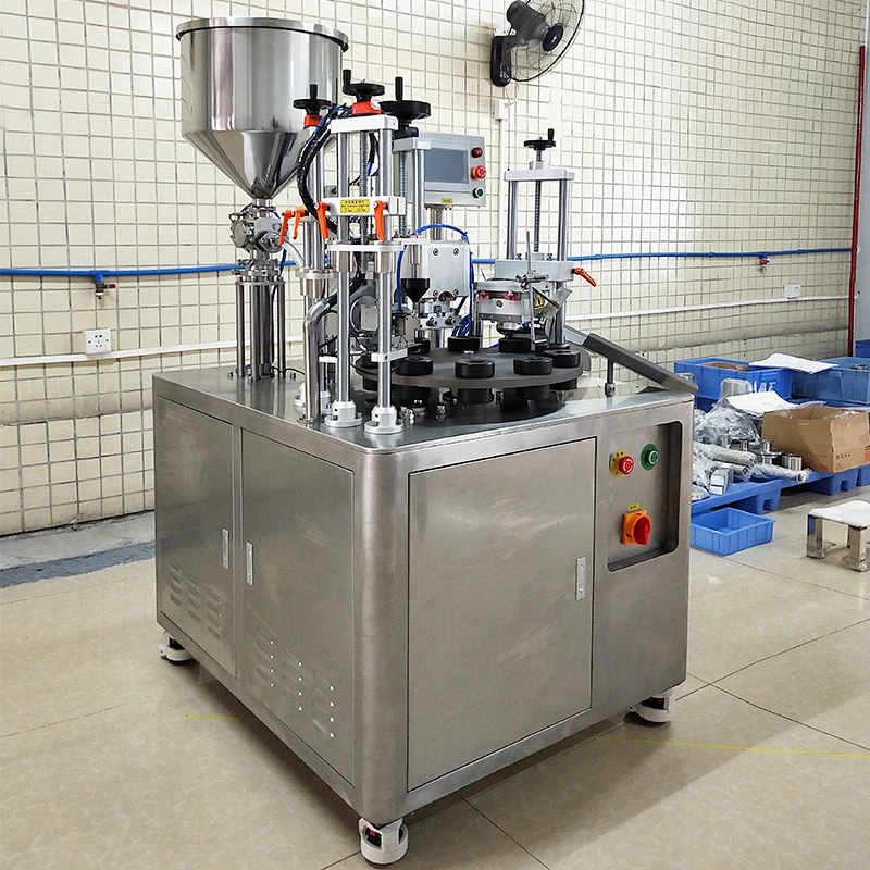 Cheaper price small stainless steel manual tube filling machine for cosmetics cream