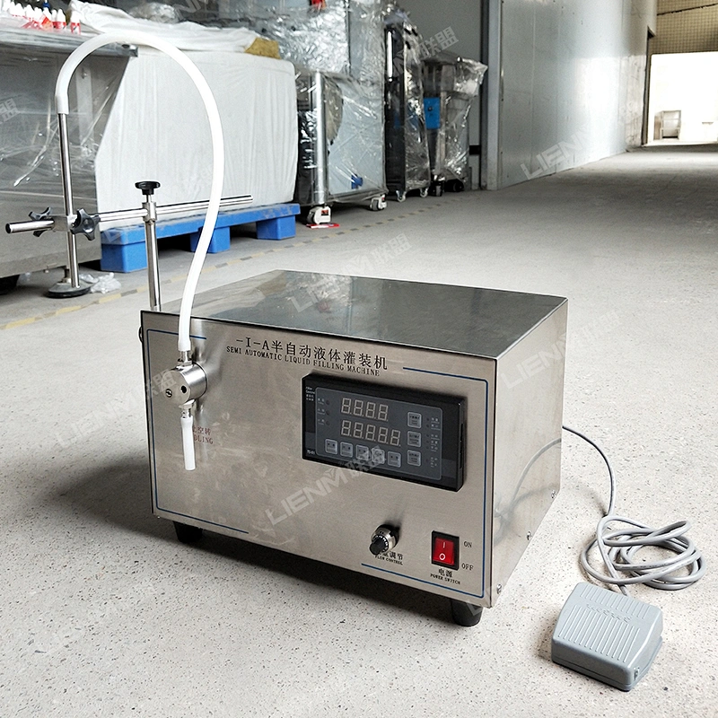 Table top semi-automatic liquid, perfume, essence oil filling machine