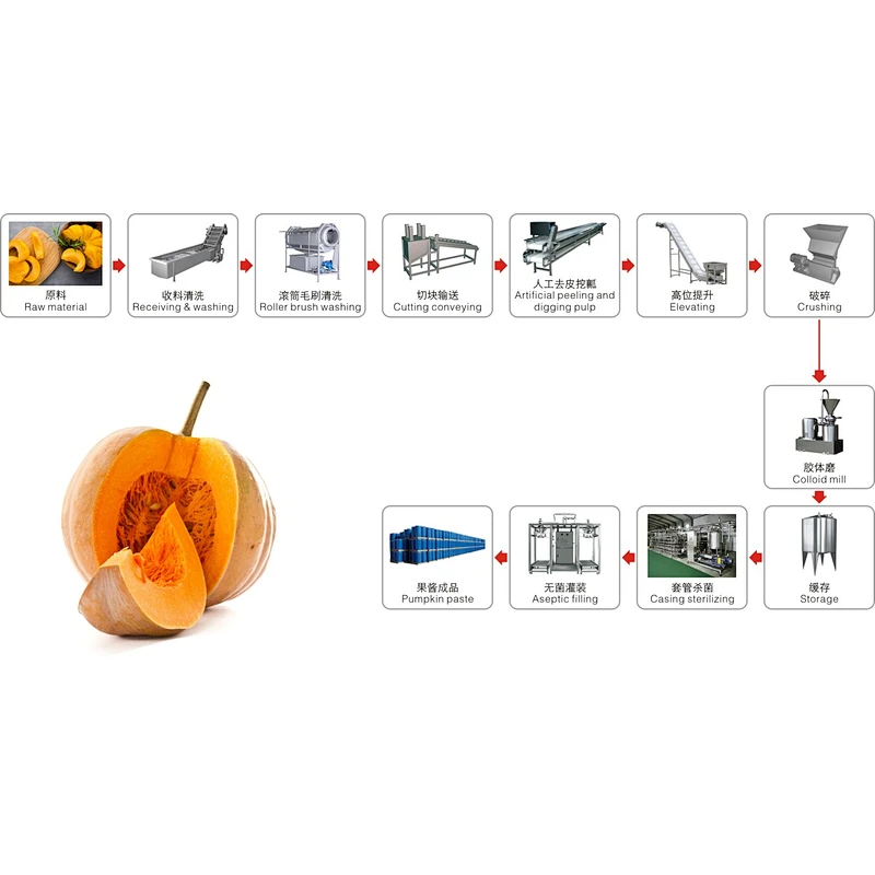 Pumpkin processing complete production line turnkey project