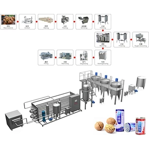 Walnut milk beverage processing complete production line turnkey project