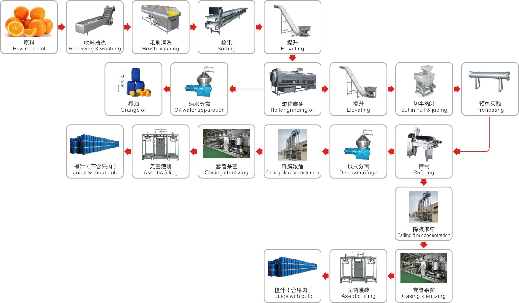 Orange,citrus,lemon processing complete production line turnkey project