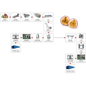 Turnkey project of passion fruit and dragon fruit processing complete production line
