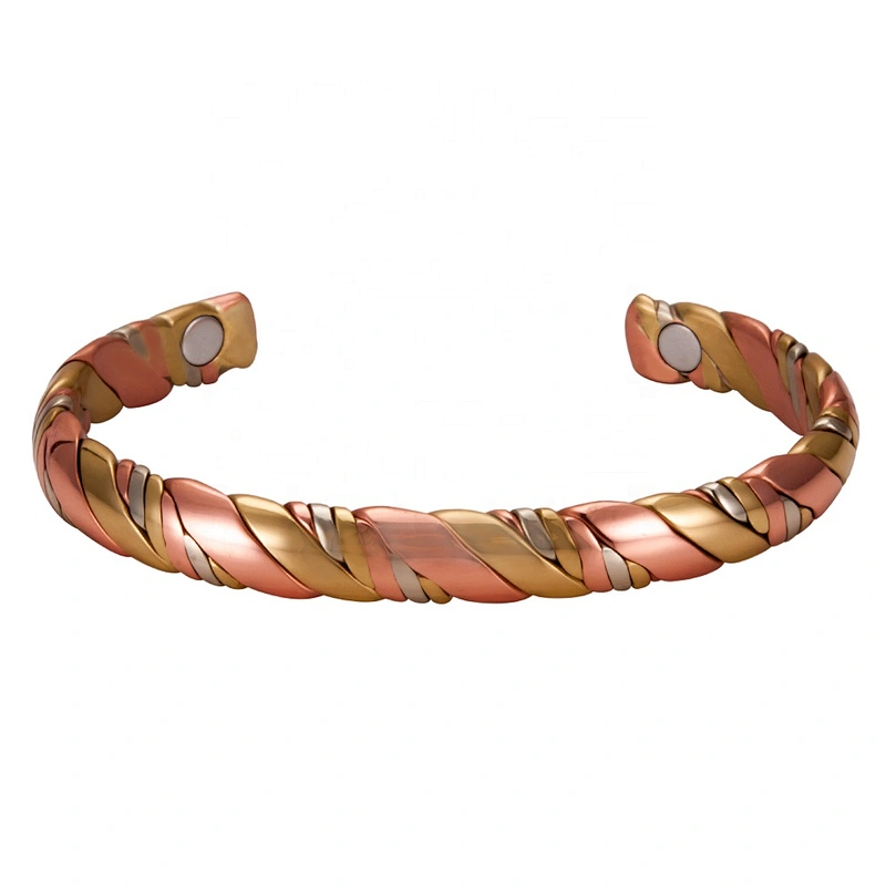 Wollet Mens Magnetic Arthritis Pain Relief Healthy Cuff Vintage Engraved Wholesale Energy Copper Bracelet