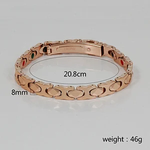Wollet Rose Gold Jewelry Shinning Germanium Negative Ion Tungsten Bracelet