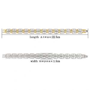 nventory interval gold stainless steel bracelet for male fashion jewelry