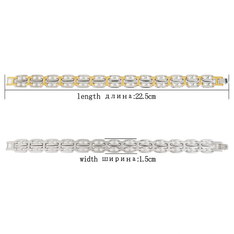 nventory interval gold stainless steel bracelet for male fashion jewelry