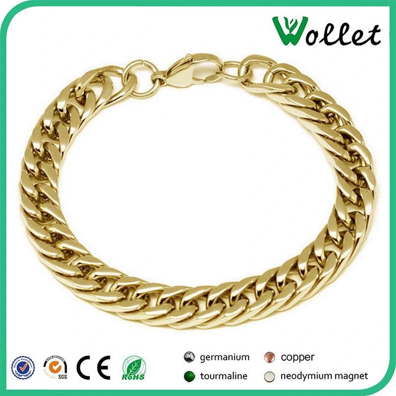 Men 316l stainless steel saudi gold jewelry bracelet