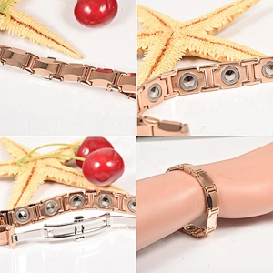 Wollet 2018 Fashion 99.999% Germanium Stainless Steel Ceramic Bracelet