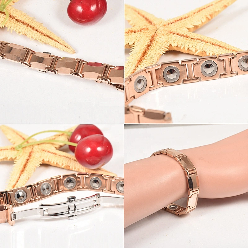Wollet 2018 Fashion 99.999% Germanium Stainless Steel Ceramic Bracelet