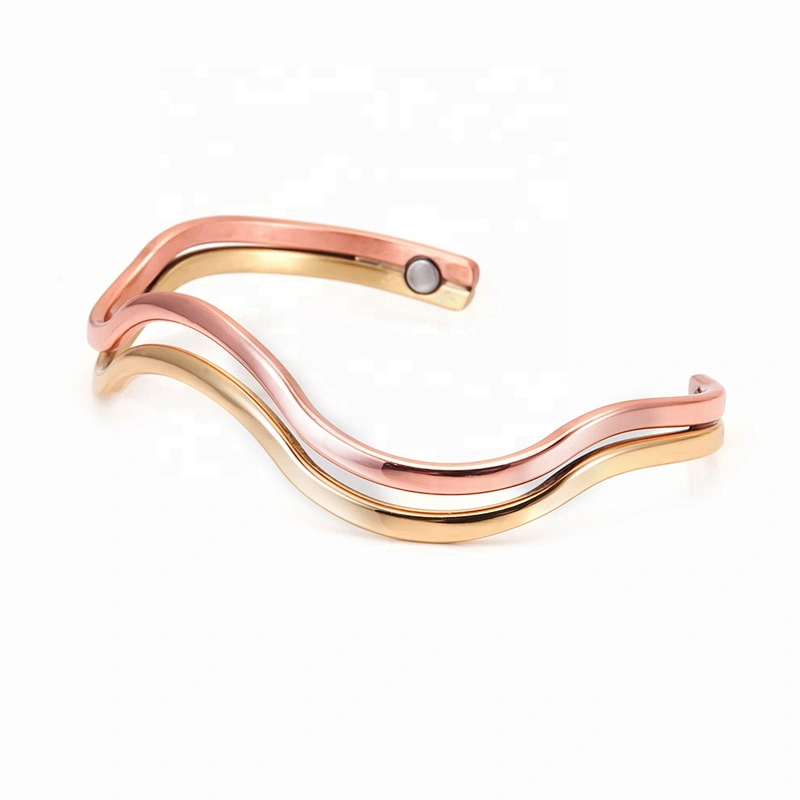 Wollet Mens Pure Copper Bangle  Arthritis Pain Relief Therapy Healthy Copper Magnetic Bracelet