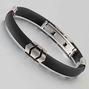 Classical Sports Silicone Cross Bracelet for Men