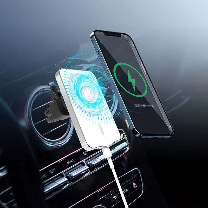 Wollet 15W Magnetic Car Wireless Charger Mobile Phone Holder Magsafe Charger for Phone