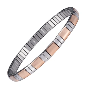 Wollet New Design Flexible Stainless Steel Magnetic Therapy Elastic Bracelet for Women and Girls