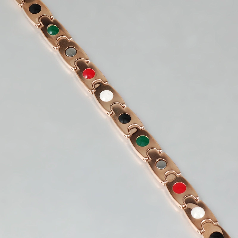 2018 magnetic tungsten rose gold bracelet cz
