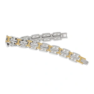nventory interval gold stainless steel bracelet for male fashion jewelry