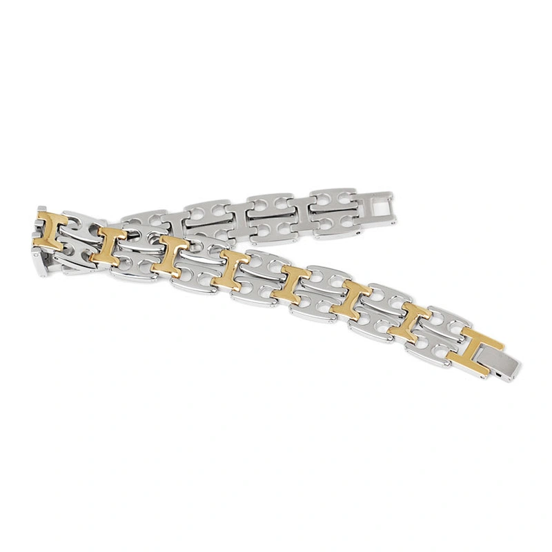 nventory interval gold stainless steel bracelet for male fashion jewelry