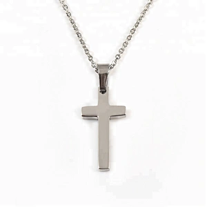Wollet Wholesale Fashion Charm High Polished Titanium Cross Pendant