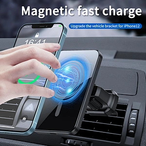Wollet 15W Magnetic Car Wireless Charger Mobile Phone Holder Magsafe Charger for Phone