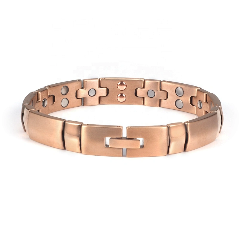 Wollet Fashion Rose Gold Plating 316L Stainless Steel Magnetic Bracelet