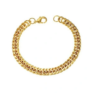 Men 316l stainless steel saudi gold jewelry bracelet
