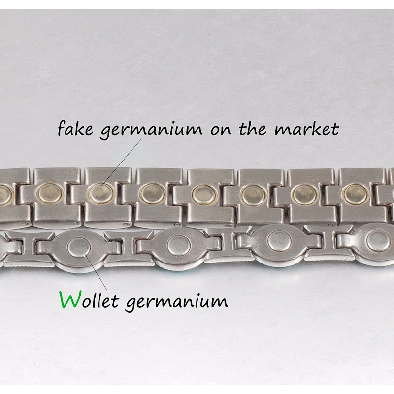 Wollet Fashion CZ Stone Germanium Bio Magnetic Ceramic Bead Bracelet