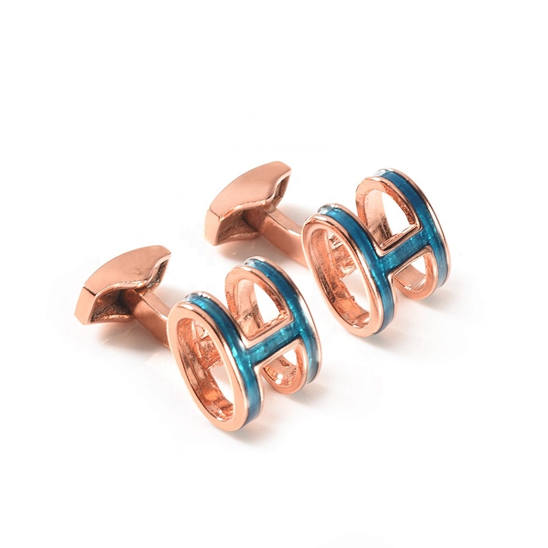 Wollet Fashion High Quality Multi-Color Plated 316L Stainless Steel Cufflink For Men Women
