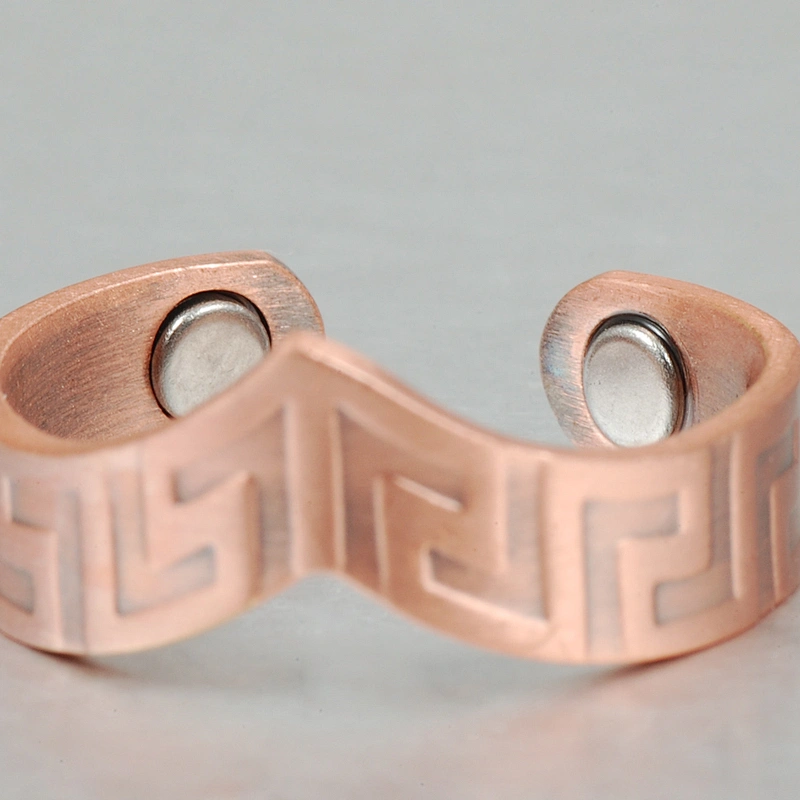 Wollet Magnetic Copper Ring Arthritis Women Pure Copper Rings for Women Adjustable Health with 3PCS Magnets
