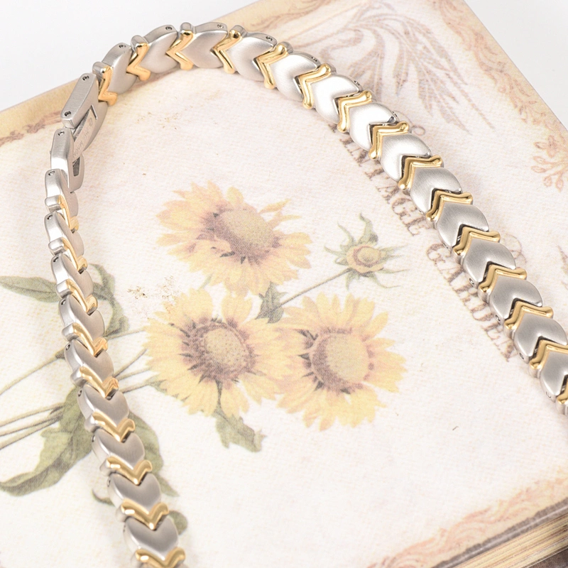 Wollet Fashion Gold Plated 316L Stainless Steel Bio Magnetic Necklace