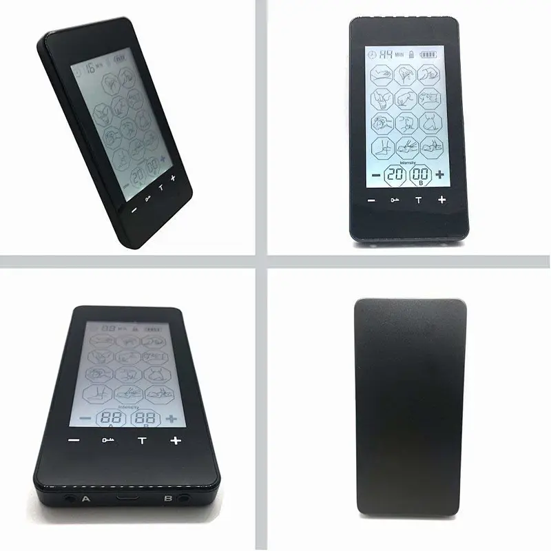 Wollet Tens Unit Machine Pulse Massage 12 Massage Modes Rechargeable Pain Relief Muscle Stimulator Massager with 4 Pads