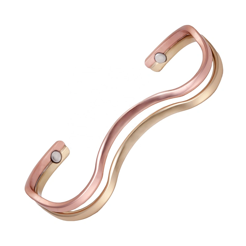 Wollet Mens Pure Copper Bangle  Arthritis Pain Relief Therapy Healthy Copper Magnetic Bracelet