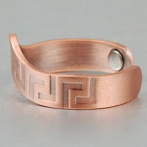 Wollet Magnetic Copper Ring Arthritis Women Pure Copper Rings for Women Adjustable Health with 3PCS Magnets