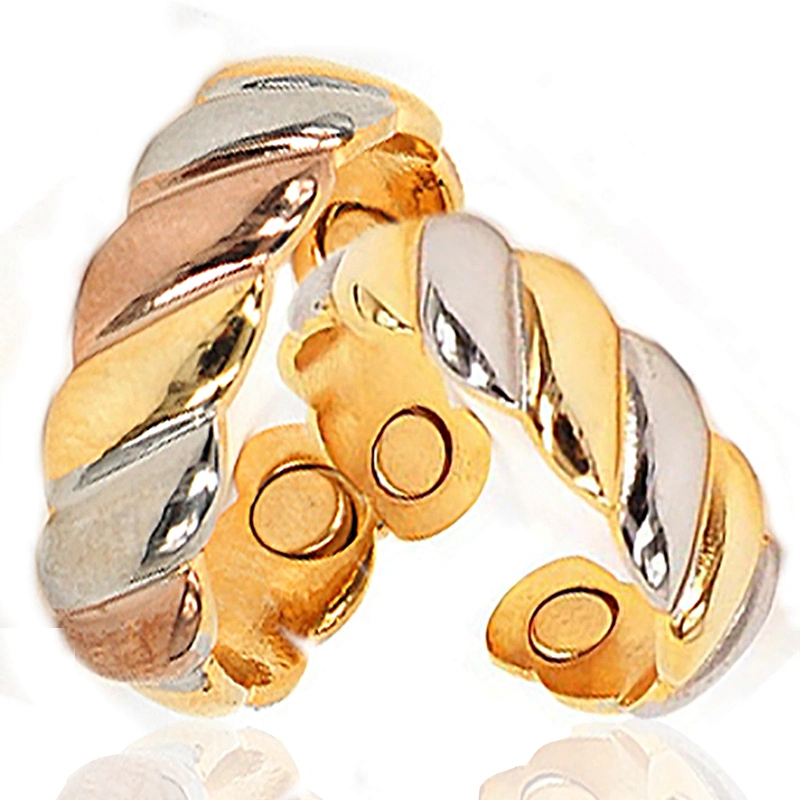Groove Design Magnetic 100% Pure Copper Bangle With ring