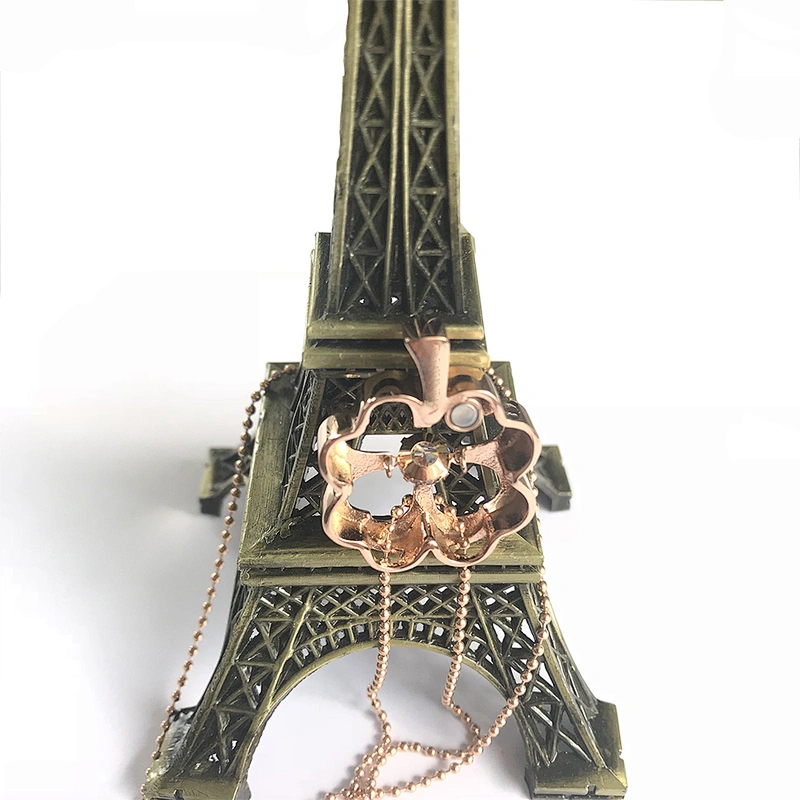 Wollet Fashion Multi-faceted CZ Stone Bio Magnetic Energy Stainless Steel Pendant