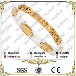 2014 Healthy Gold Plated 316L vietnam ceramic bracelet jewelry