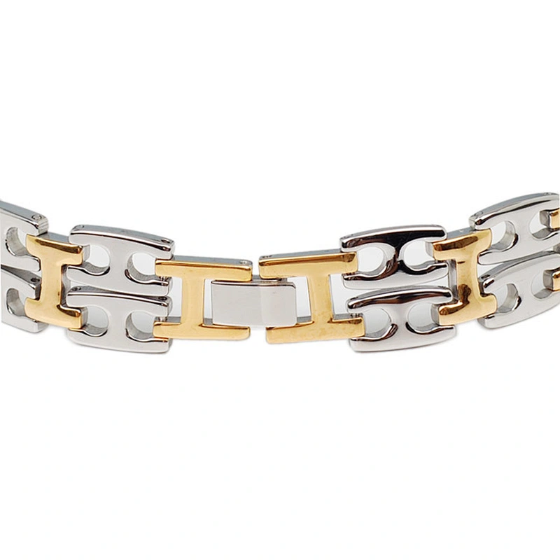 nventory interval gold stainless steel bracelet for male fashion jewelry
