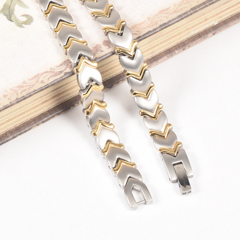 Wollet Fashion Gold Plated 316L Stainless Steel Bio Magnetic Necklace