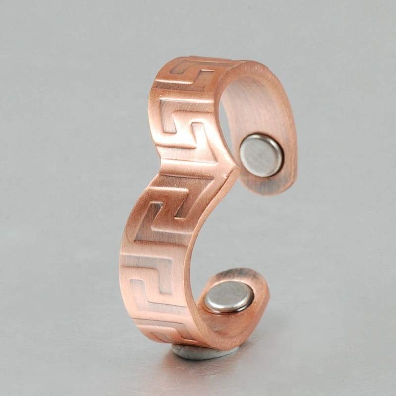 Wollet Magnetic Copper Ring Arthritis Women Pure Copper Rings for Women Adjustable Health with 3PCS Magnets
