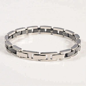 Wollet Fashion CZ Stone Bio Magnetic White Black Ceramic Bracelet For Men Women
