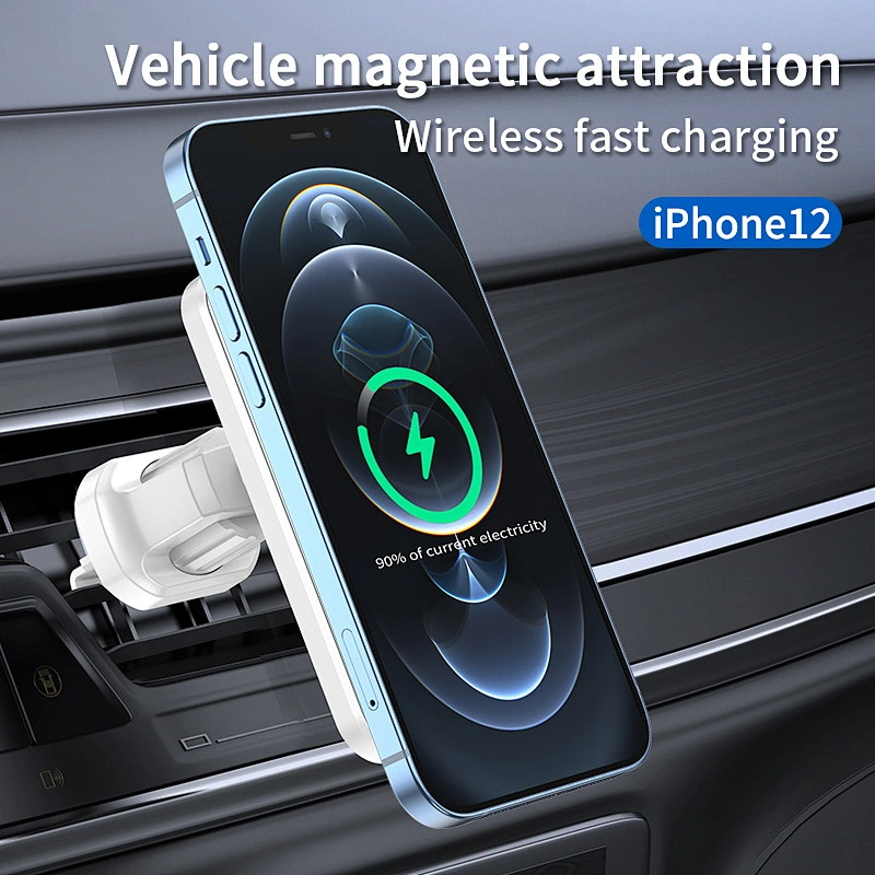 Wollet 15W Magnetic Car Wireless Charger Mobile Phone Holder Magsafe Charger for Phone