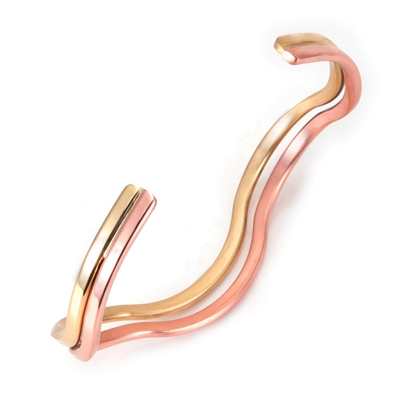Wollet Mens Pure Copper Bangle  Arthritis Pain Relief Therapy Healthy Copper Magnetic Bracelet