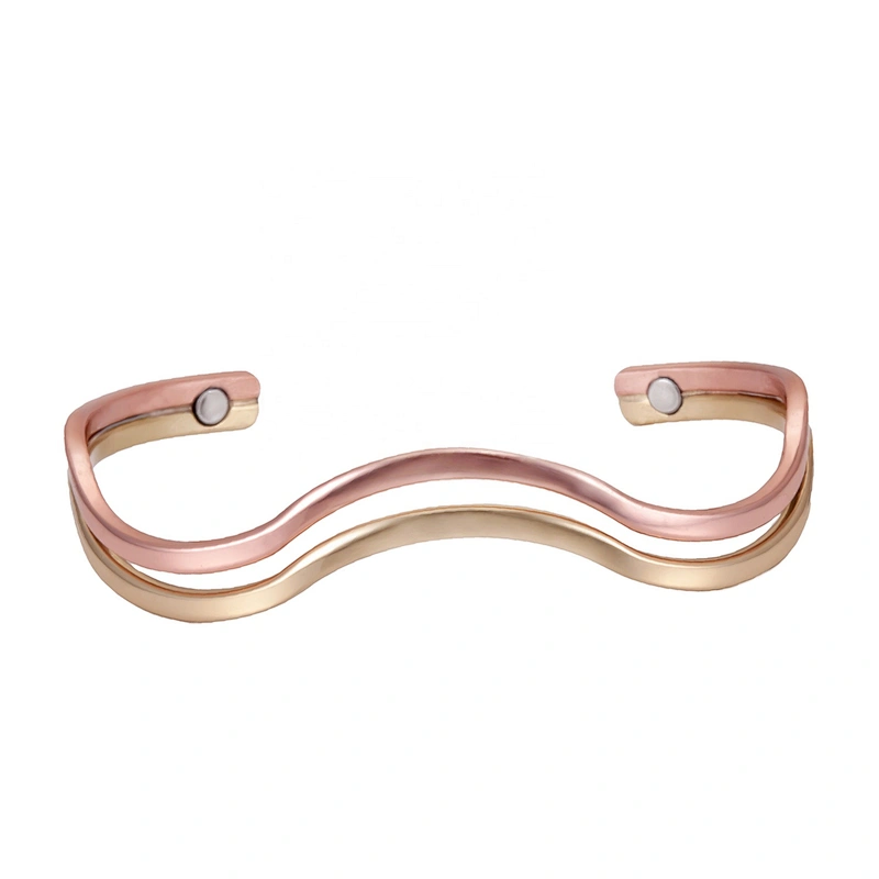 Wollet Mens Pure Copper Bangle  Arthritis Pain Relief Therapy Healthy Copper Magnetic Bracelet