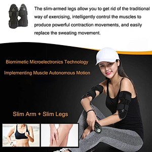 Wollet Fat Thin Arms Thigh Calf Fitness Exercise Slimming Vibration Arm Slimming Belt for Women