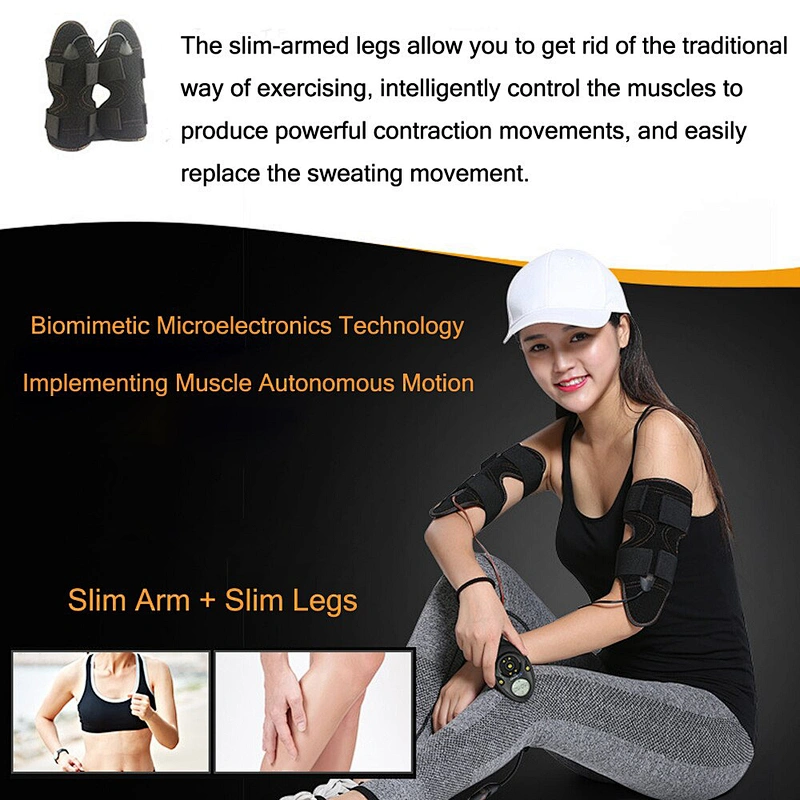 Wollet Fat Thin Arms Thigh Calf Fitness Exercise Slimming Vibration Arm Slimming Belt for Women
