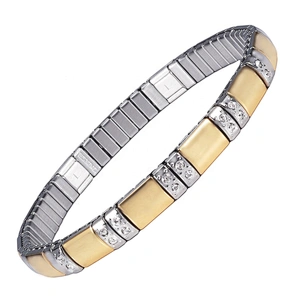 Wollet New Design Flexible Stainless Steel Magnetic Therapy Elastic Bracelet for Women and Girls