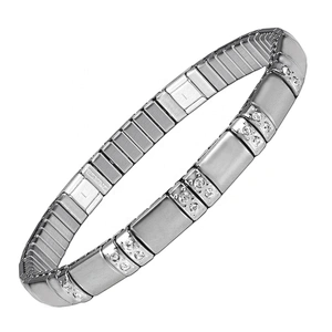 Wollet New Design Flexible Stainless Steel Magnetic Therapy Elastic Bracelet for Women and Girls