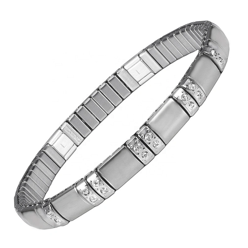 Wollet New Design Flexible Stainless Steel Magnetic Therapy Elastic Bracelet for Women and Girls