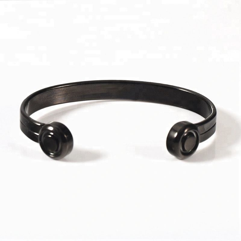 Wollet Fashion Luxury Black Plated Bangle Bio Magnetic Health Healing Pure Copper Bracelet