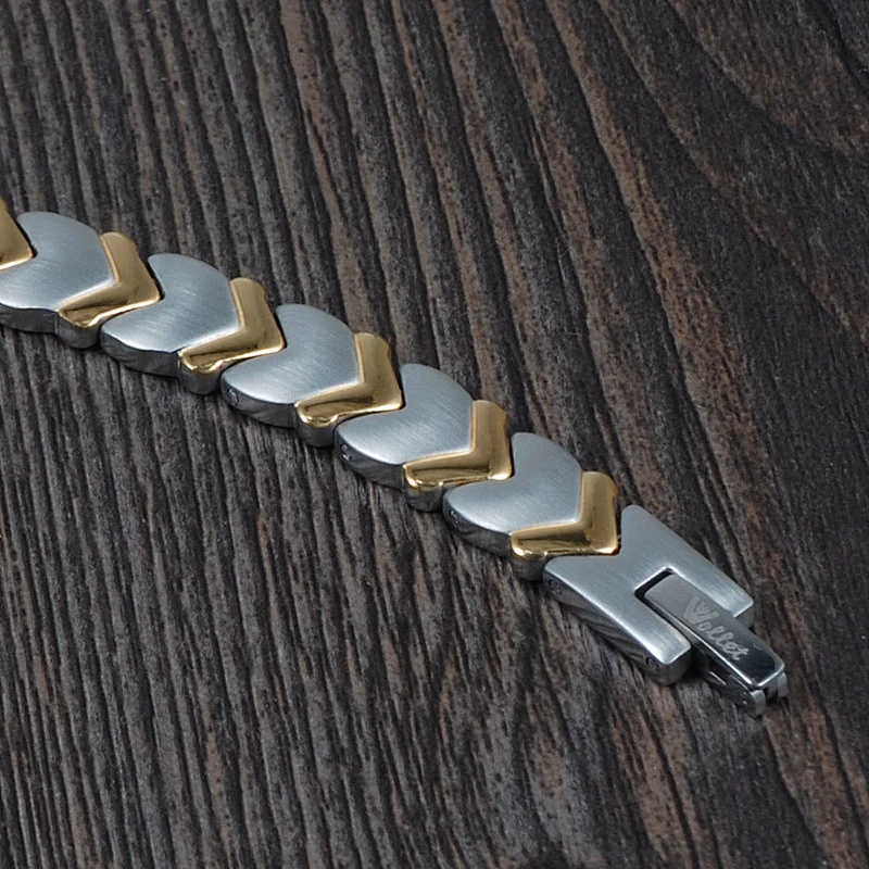 Gold plating magnetic therapy bracelet for good heath